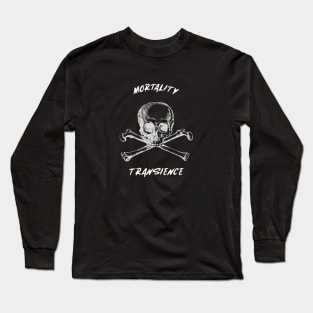 Skull and  Crossbones Esoteric Mortality Symbol Long Sleeve T-Shirt